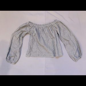 Brandy Melville off the shoulder blouse stripe pattern size OS